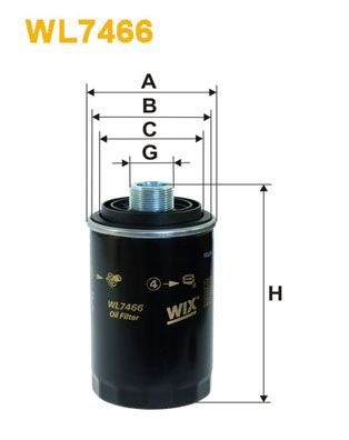 WIX FILTERS Масляный фильтр WL7466